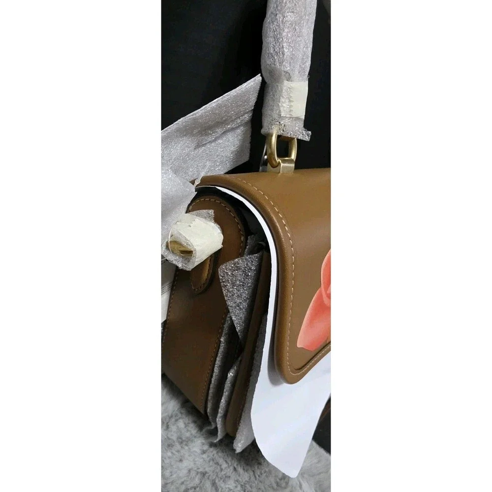 Coach X Tom Wesselmann Rogue Top Handle Brown Flower - Nwt